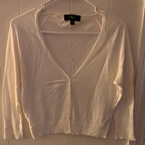 Mossimo Supply Co. White Button-Up Women's Cardigan